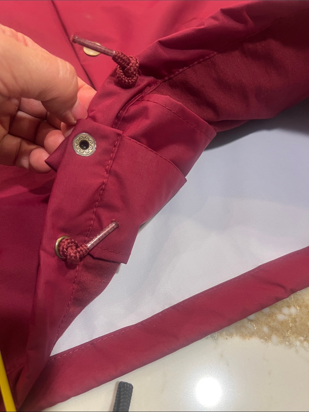Burgundy Skateboarding Windbreaker Jacket with Tiger Yellow Patch NEW - Picture 9 of 9